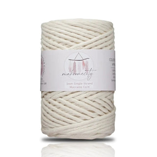 Makromecity Premium, 3mm Tek Büküm Pamuk, Taranan Makrome İpi, 250gr 90 metre

