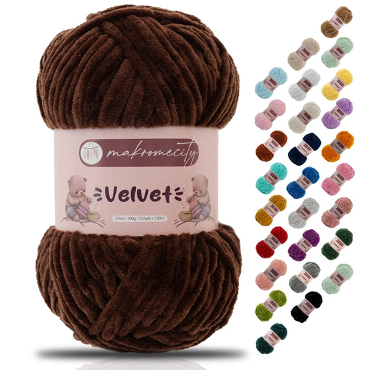 Velvet İp, Premium Chenille İp, Ultra Yumuşak, Tüylenme Yapmaz